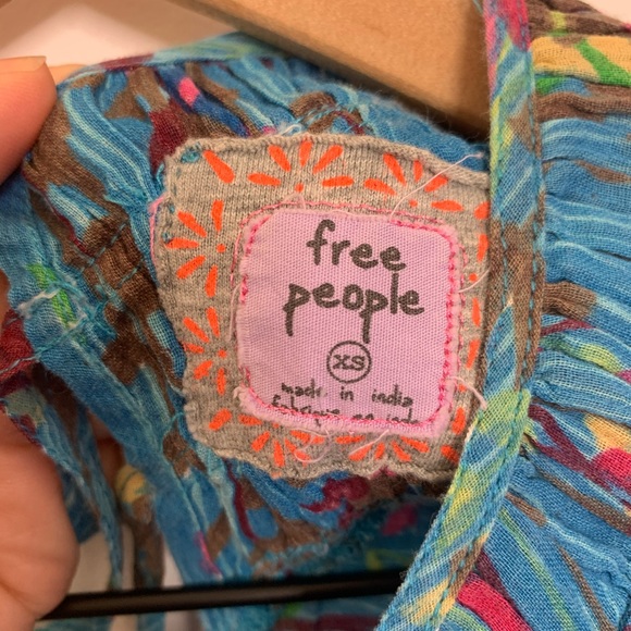 Free People floral semi sheer top - Picture 3 of 8